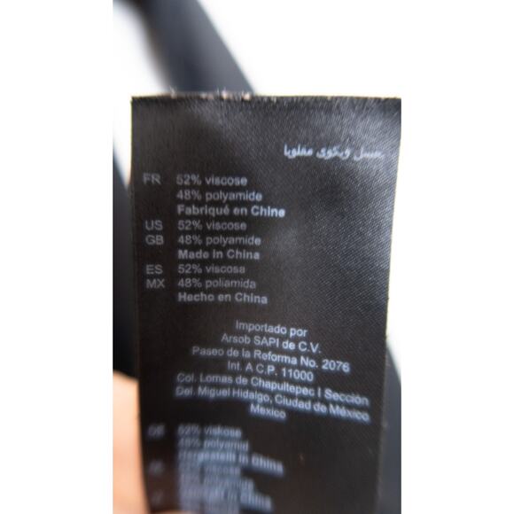 SANDRO Black Ribbed Lace Up Long Sleeve Sweater Top LARGE - Picture 8 of 10